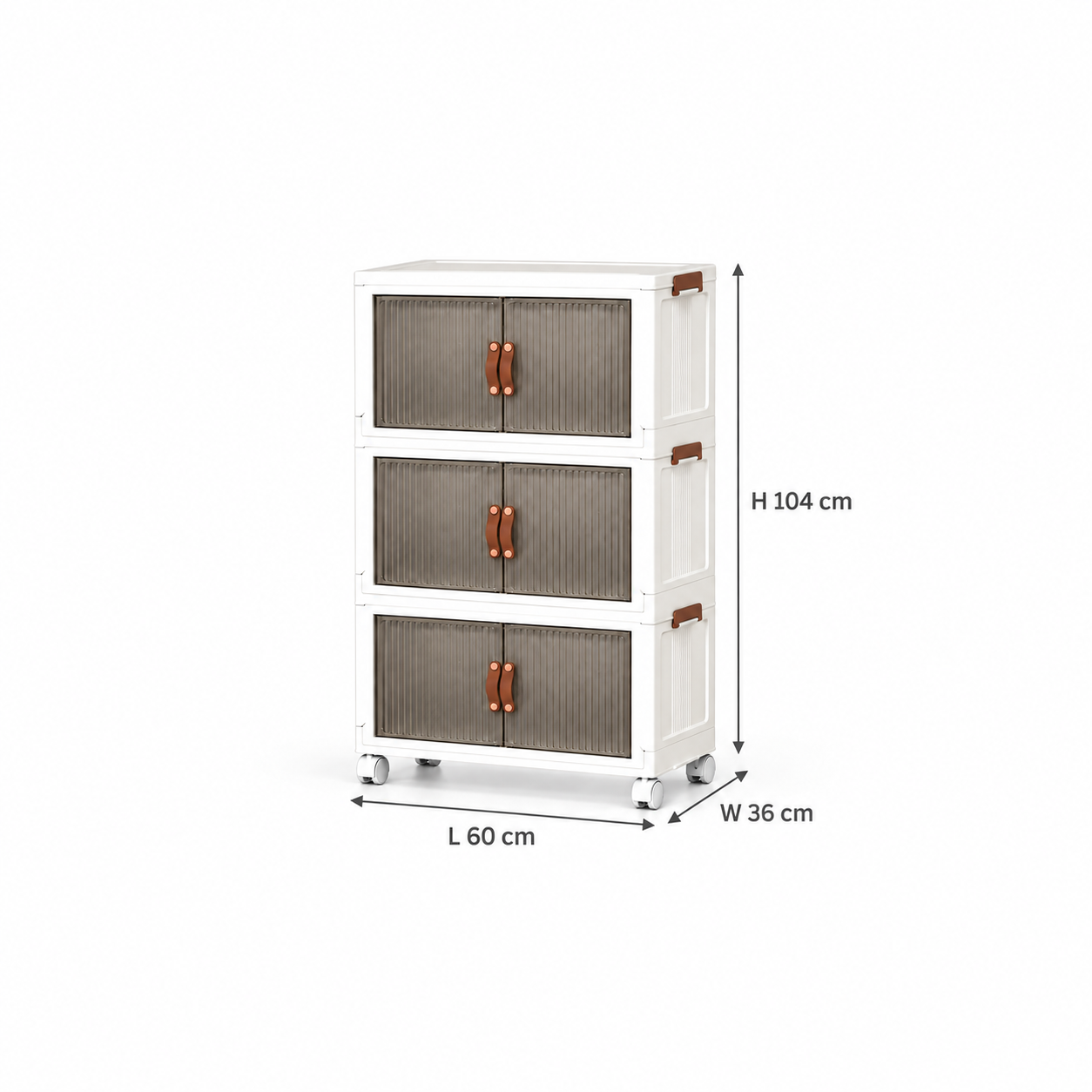 Foldable Multi-Layer Storage Cabinet with Wheels