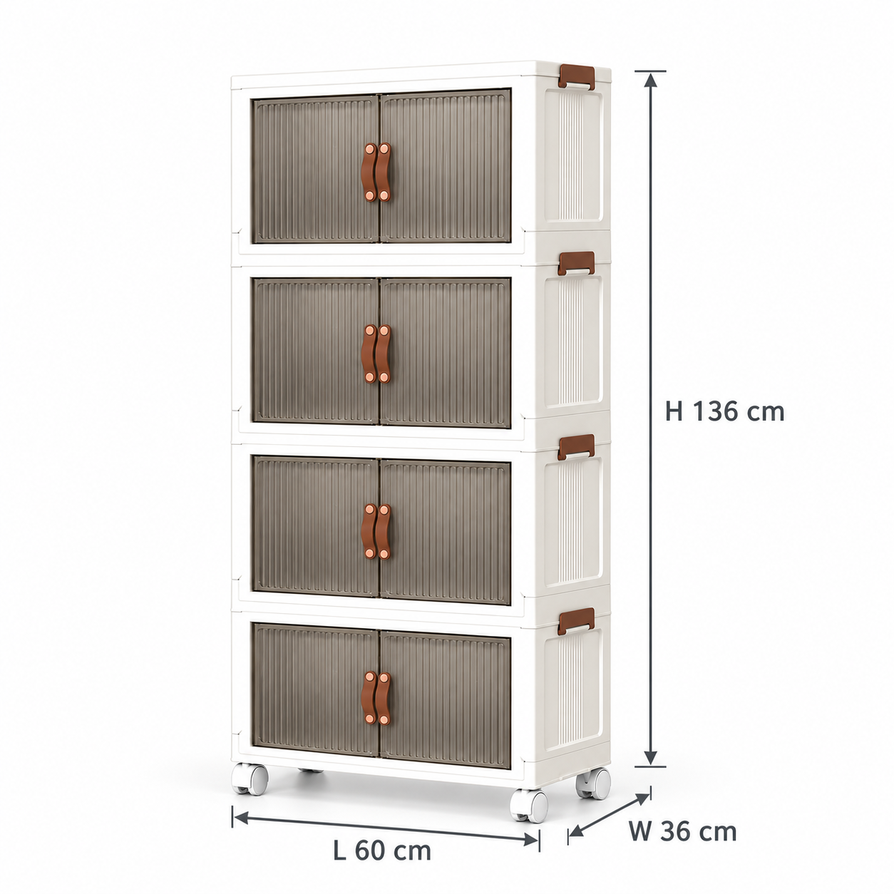Foldable Multi-Layer Storage Cabinet with Wheels