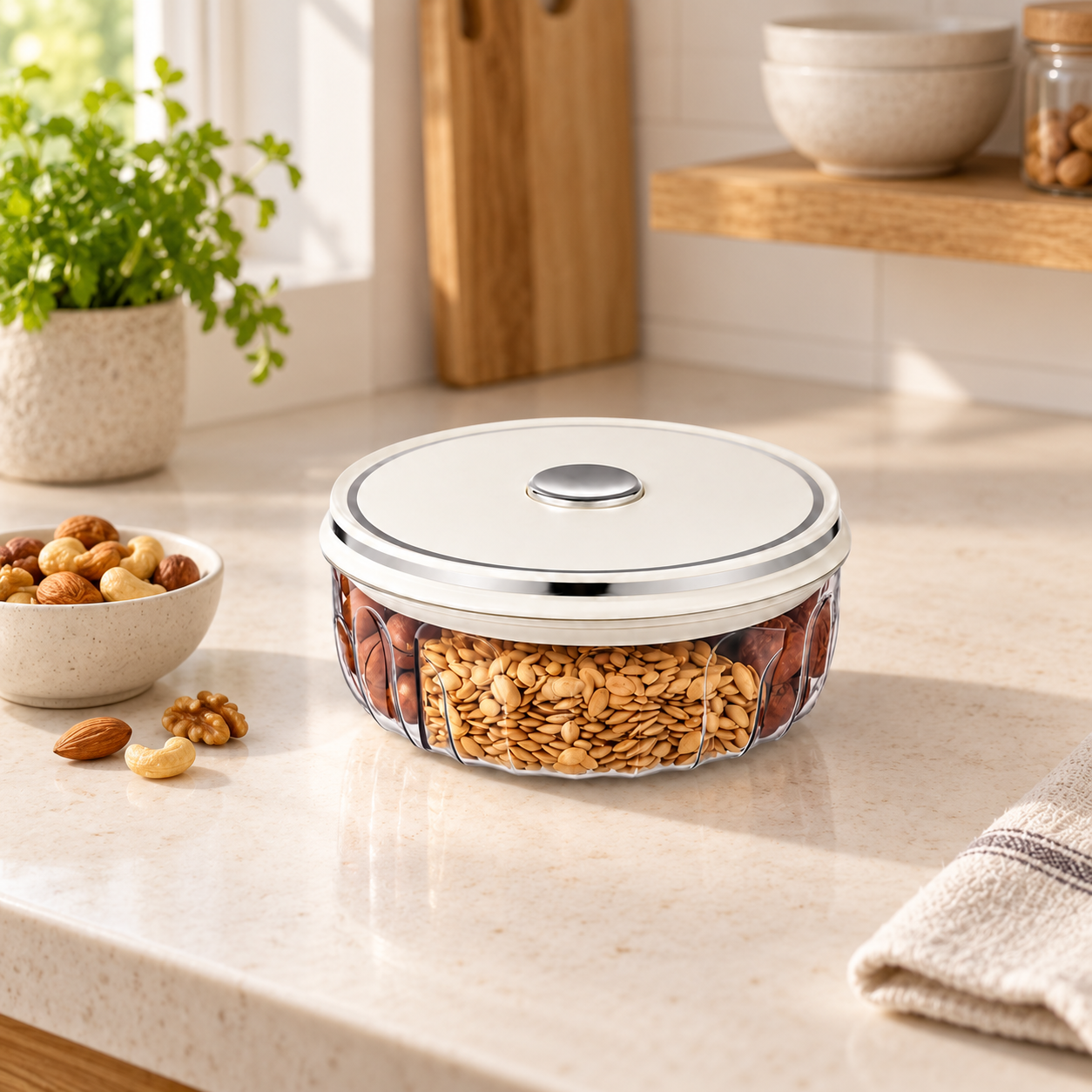 Press-Seal Round Snack Storage Box