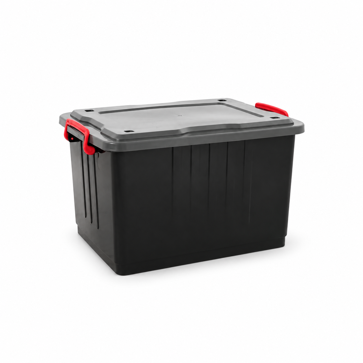 80L Stackable Storage Box with Wheels and Locking Lid