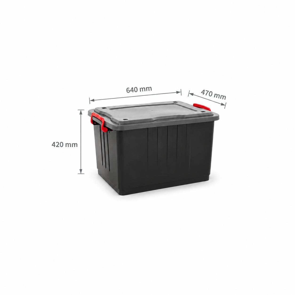80L Stackable Storage Box with Wheels and Locking Lid