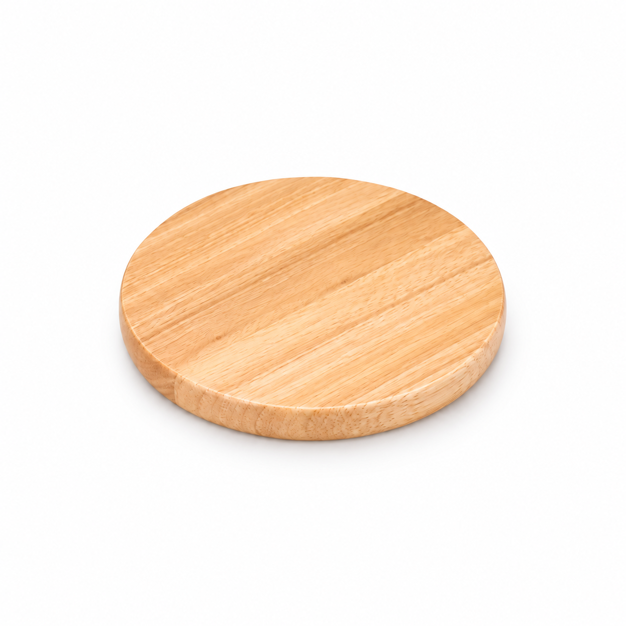 Round Natural Rubber Wood Cutting Board