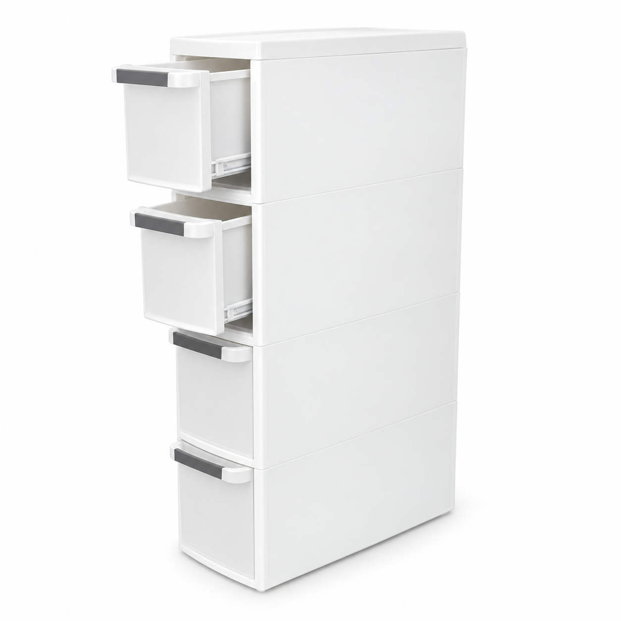 2-4 Tier Pull-Out Storage Cabinet with Drawers