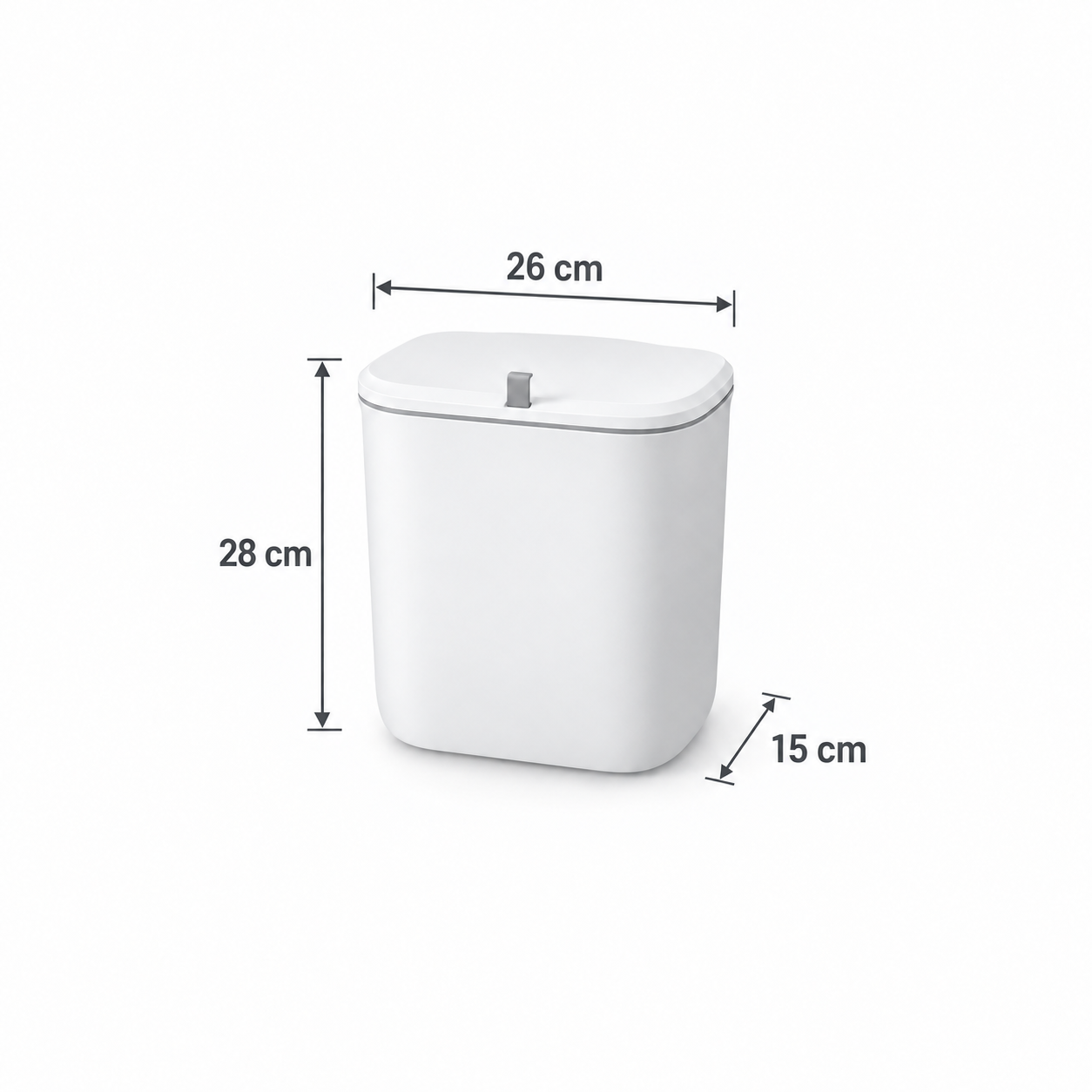 Wall-Mounted Kitchen Trash Can with Lid