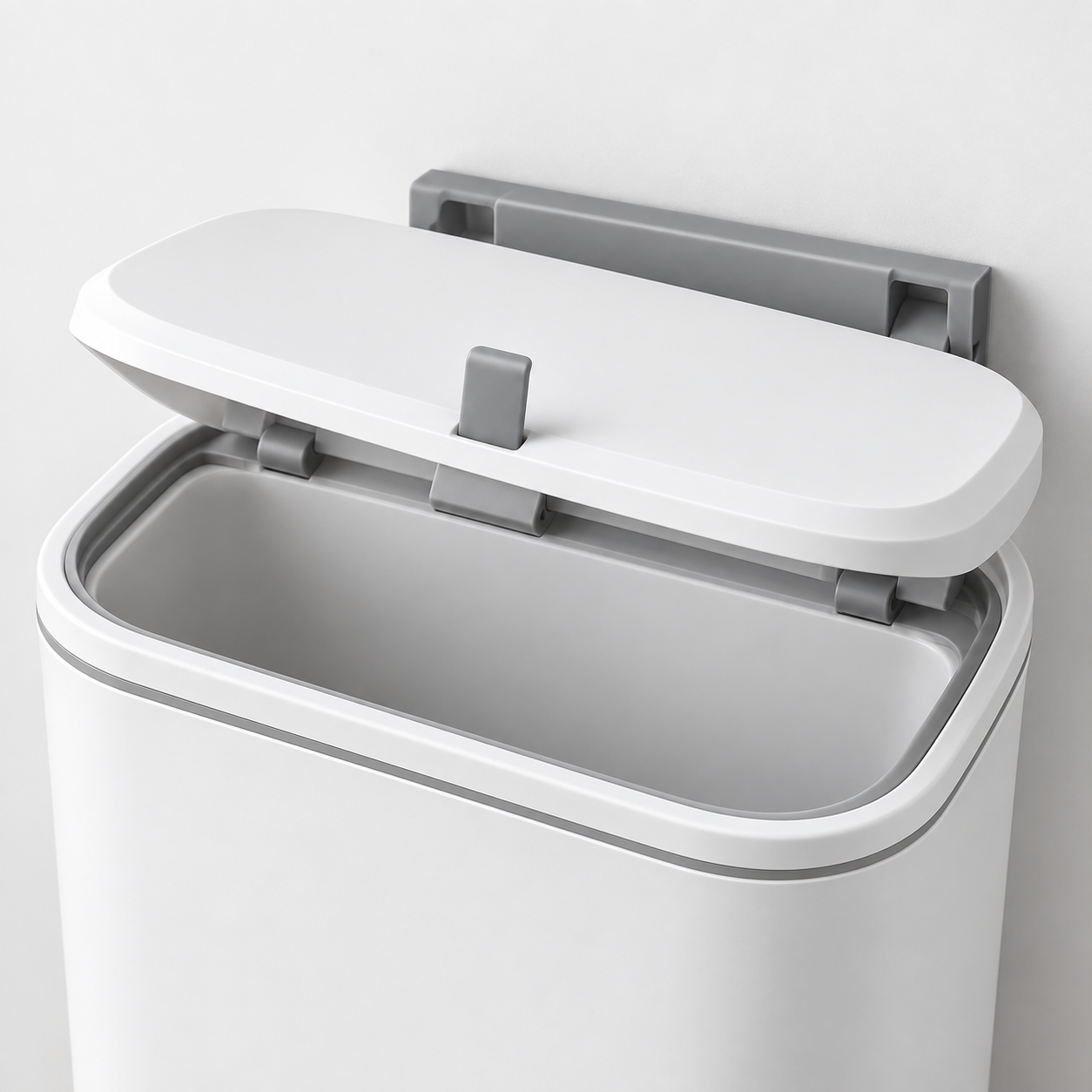 Wall-Mounted Kitchen Trash Can with Lid