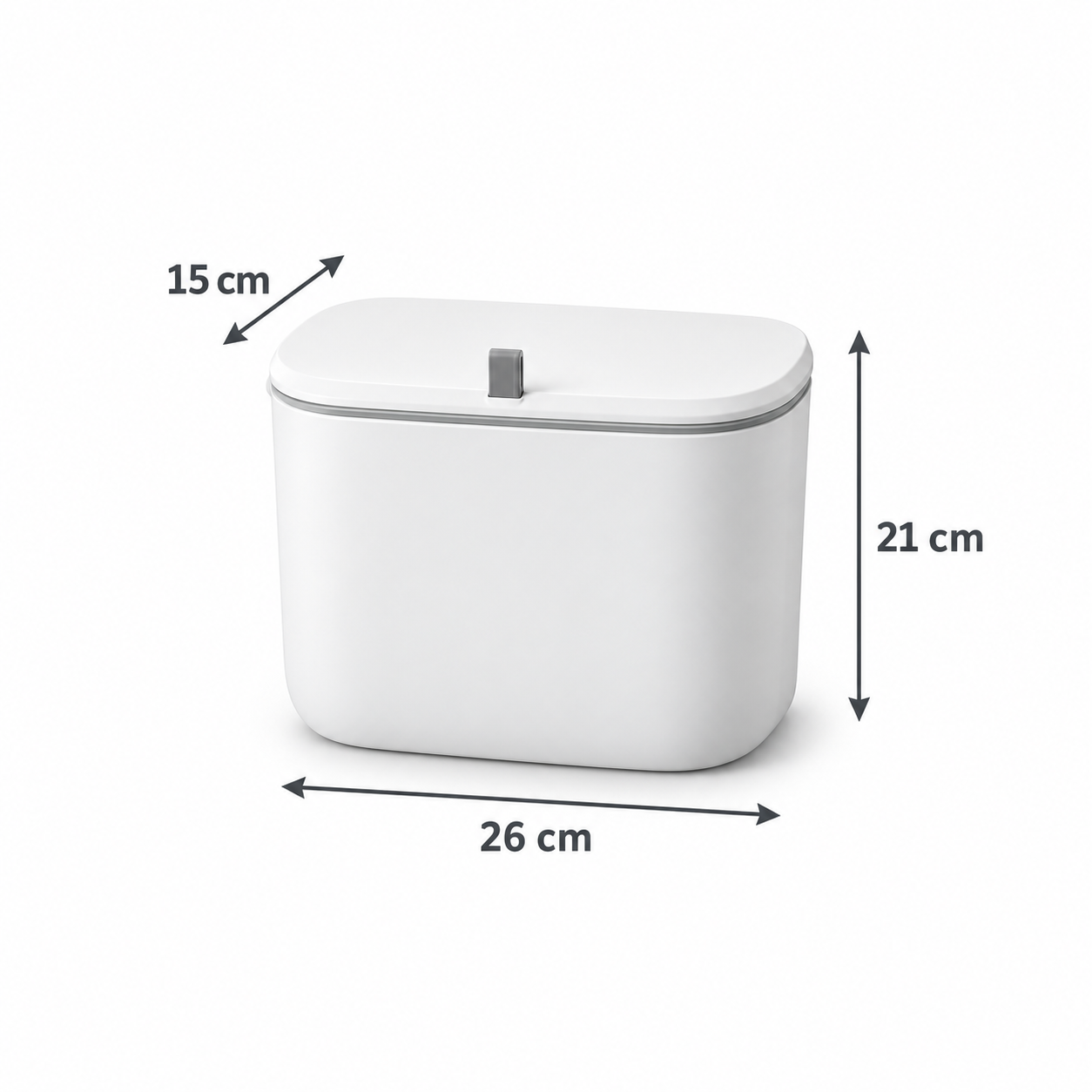 Wall-Mounted Kitchen Trash Can with Lid