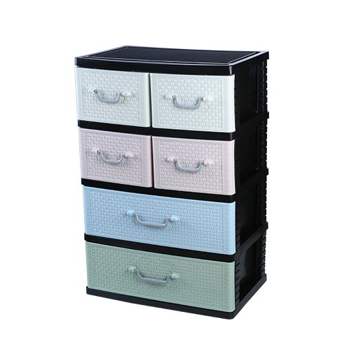 3-5 Tier Plastic Drawer Storage Cabinet