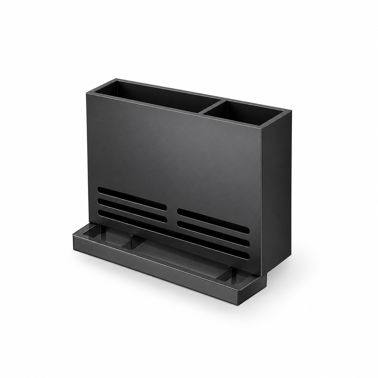 Wall-Mounted Kitchen Utensil Organizer with Drainage Tray