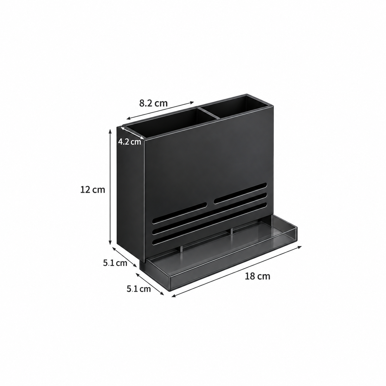 Wall-Mounted Kitchen Utensil Organizer with Drainage Tray