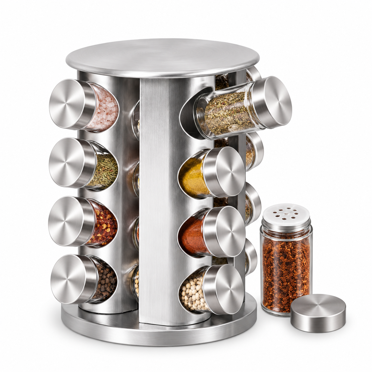 360° Rotating 12-Jar Spice Rack