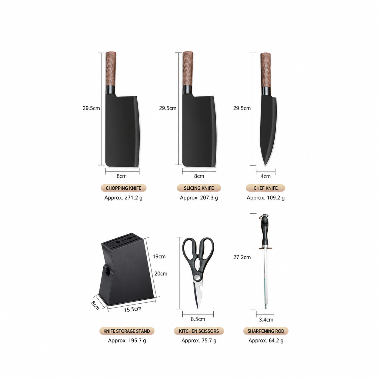 High-End Kitchen Knife Set