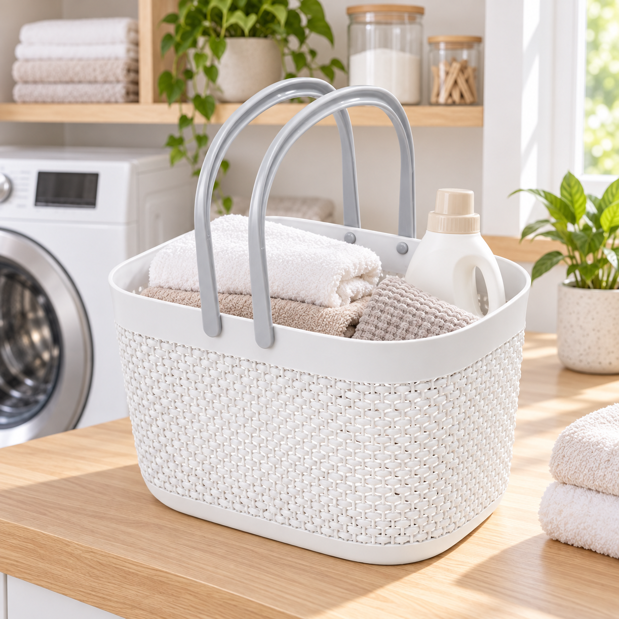 Bath Plastic Basket Portable Bathroom Shampoo Storage