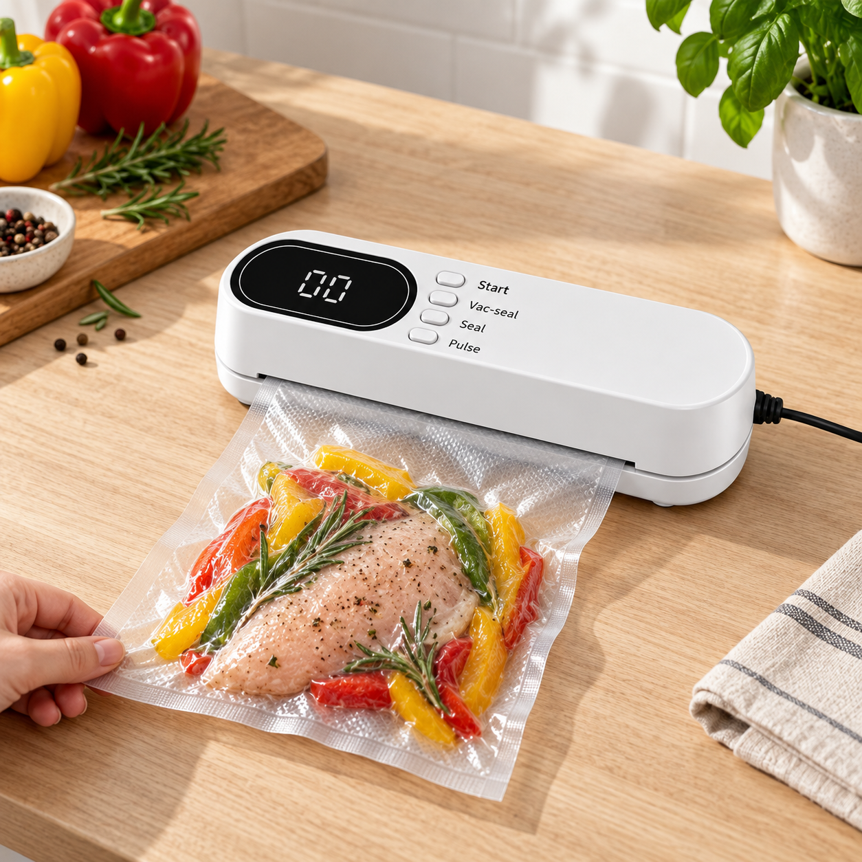 Rechargeable 2-in-1 Vacuum Food Sealer & Air Pump