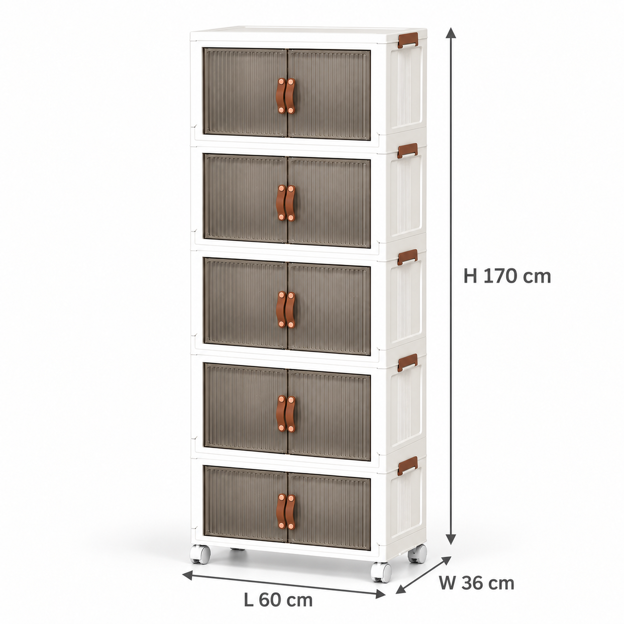 Foldable Multi-Layer Storage Cabinet with Wheels